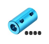 sourcing map 3.17mm à 5mm Alésage Coupleur Arbre Moteur Rigide Couplage Ensemble Vis L20XD10 Aluminium Alliage Accouplement Connecteur Accessoire Clair Bleu 2pcs