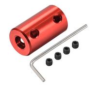 sourcing map 3.17mm à 6mm Alésage Coupleur Arbre Moteur Rigide Couplage Ensemble Vis L25XD14 Aluminium Alliage Accouplement Connecteur Accessoire Foncé Rouge 4pcs
