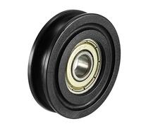 sourcing map 3,4 mm Profondeur en Métal en U Roulement de Guidage à Rainure, Rail de Poulie, Roue à Billes 8x40x10 mm pour la Conduite d'Equipements Mécaniques de Portes Fenêtres