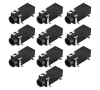 sourcing map 3,5mm Connecteur Jack Audio Montage Femelle Prise PCB 5 Broche PJ-328 10Pcs