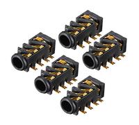 sourcing map 3,5mm Connecteur Jack Audio Montage Femelle Prise PCB sur Broche 8 PJ-393 5Pcs