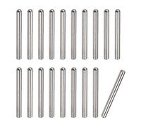 sourcing map 3.5x30mm Goujons, 20pcs 304 Inox Acier Rond Tête Plat Chanfreiné Terminal Goupille Bois Couchette Lit Étagère Chevilles Support Étagères Jeûne Éléments