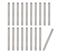 sourcing map 3.5x40mm Goujons, 20pcs 304 Inox Acier Rond Tête Plat Chanfreiné Terminal Goupille Bois Couchette Lit Étagère Chevilles Support Étagères Jeûne Éléments