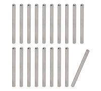 sourcing map 3.5x50mm Goujons, 20pcs 304 Inox Acier Rond Tête Plat Chanfreiné Terminal Goupille Bois Couchette Lit Étagère Chevilles Support Étagères Jeûne Éléments