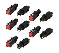 sourcing map 3 Broches Souder sur 6.35mm 1/4" Jack Femelle Mono Adaptateurs Connecteurs Pc 10