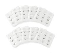 sourcing map 3 Crochet 3 Rangée sous-vêtements Soutien-Gorge Sangle Extension Boucle 5Pcs Blanc 10 pcs