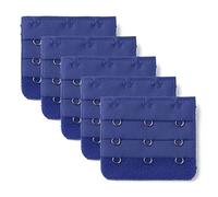 sourcing map 3 Crochet 3 Rangée Sous-vêtements Soutien-gorge Sangle Extension Boucle 5Pcs Bleu foncé Taille unique