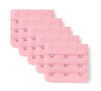 sourcing map 3 Crochet 3 Rangée Sous-vêtements Soutien-gorge Sangle Extension Boucle 5Pcs Rose-2 Taille unique