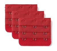 sourcing map 3 Crochet 3 Rangée sous-vêtements Soutien-Gorge Sangle Extension Boucle 5Pcs Rouge 5.5 x 5cm/ 2 1/8 x 2 inches (L*W)