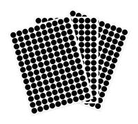 sourcing map 3 Feuille/420pcs Vis Trou Couvercle Autocollants, 12mm Dia PVC Autocollant Adhésif Couvertures Bouchons Anti-poussière pour Bois Mobilier Armoire Etagère Armoire, Noir