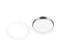 sourcing map 3 joints en silicone 38 x 50 mm et 1 filtre en acier inoxydable de 46 x 38 mm pour cafetière moka 1 tasse