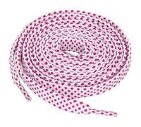 sourcing map 3 paires lacets plats creux à pois double couche pour baskets décontractées chaussures de sport Fuchsia Blanc 100 cm/39.5"