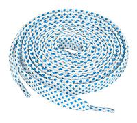 sourcing map 3 paires lacets plats creux à pois double couche pour baskets décontractées chaussures de sport Blanc bleu 100 cm/39.5"