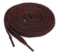 sourcing map 3 paires lacets plats creux à pois double couche pour baskets décontractées chaussures de sport Noir rouge 140 cm/55"