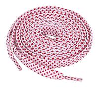 sourcing map 3 paires lacets plats creux à pois double couche pour baskets décontractées chaussures de sport Blanc rouge 120 cm/47.2"