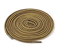 sourcing map 3 Paires Lacets ronds bicolores rayés épais colorés baskets Jaune Noir Marron 70cm / 27.55"