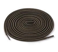 sourcing map 3 Paires Lacets ronds bicolores rayés épais colorés baskets Noir Marron Clair 70cm / 27.55"