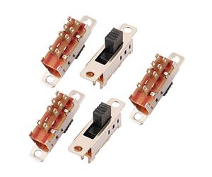 sourcing map 3 Positions 8P DPDT montage sur panneau micro interrupteur glissière interrupteur bascule 5Pcs