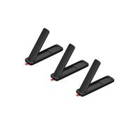 sourcing map- 3 Ultra-minces Paquet Horizontal & Vertical Téléphone Support, 52,5x14x3,5mm Noir