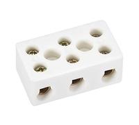 sourcing map 3 Voie Céramiques Borniers Haute Température Porcelaine Céramique Connecteurs pour Électrique Fil Câble
