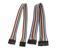 sourcing map 30 cm 2,54 mm 5 broches F/F sans soudure flexible Breadboard Jumper Wire Lot de 5