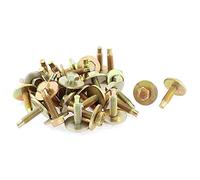 sourcing map 30 Pcs Auto Voiture Corps du Vis Clip de Fixation Pare-Boue Métal Bronzé