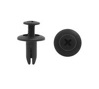 sourcing map 30 pcs Fixation Noire Rivet Push Clip Retenue 6,5 mm Trou Dia pour Voiture
