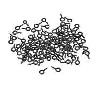 sourcing map 300 Pièces Petites Vis Œil Épingles crochet Mini Œillets Vis Filetées, 4x8x1mm Auto Tapotage Vis pour Bijoux Fabrication Accessoires DIY Artisanat, Noir