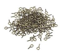sourcing map 300 Pièces Petites Vis Œil Épingles crochet Mini Œillets Vis Filetées, 5x10x1,2 mm Auto Tapotage Vis pour Bijoux Fabrication Résultats DIY Artisanat, Bronze Ton