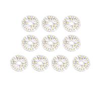 sourcing map 300mA 7W 14 LEDs 5730 SMD LED Puce Aluminum Planche Pure Blanc 50mm Dia 10pc