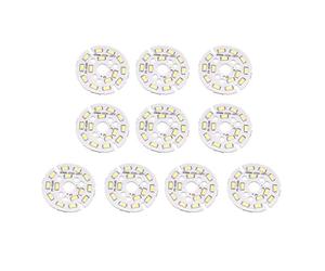 sourcing map 300mA 7W 14 LEDs 5730 SMD LED Puce Aluminum Planche Pure Blanc 50mm Dia 10pc