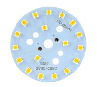 sourcing map 300mA 9W 18 LED 5730 Appareils montés en surface Module de puce LED Panneau en aluminium Blanc chaud hyper Bright 50mm Dia