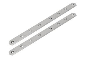 sourcing map 300mmx25mmx4mm en acier inoxydable fixation plaques droites Télévision Réparation Supports 2pcs