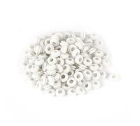 sourcing map 300pcs Passe Fil Caoutchouc Oeillet blanc Bague 5mm x 10 mm