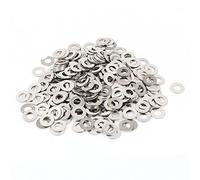 sourcing map 300Pcs Rondelle Plate Acier Inoxydable Rondelles Plates M5 x 10mm OD Ton Argenté