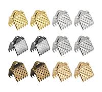 sourcing map 300Pcs Ruban Pince Sertir Terminaux, 6mm Pincement Cordon Terminal Agrafes pour Bricolage Artisanat Création, 6 Assorties Couleurs