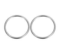 sourcing map 304 Acier Inox Joint Torique, 2pcs 100mm(3.94") Externe Diamètre 6mm Épaisseur Polyvalent Métal Soudé Joints Toriques Rond Anneaux