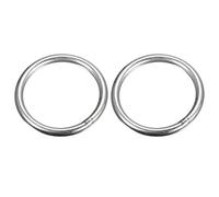 sourcing map 304 Acier Inox Joint Torique, 2pcs 60mm(2.36") Externe Diamètre 6mm Épaisseur Polyvalent Métal Soudé Joints Toriques Rond Anneaux