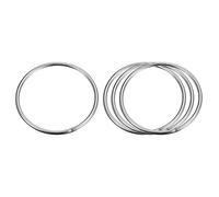 sourcing map 304 Acier Inox Joint Torique, 4pcs 100mm(3.94") Externe Diamètre 5mm Épaisseur Polyvalent Métal Soudé Joints Toriques Rond Anneaux