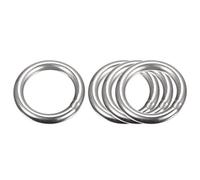 sourcing map 304 Acier Inox Joint Torique, 4pcs 40mm(1.57") Externe Diamètre 6mm Épaisseur Polyvalent Métal Soudé Joints Toriques Rond Anneaux