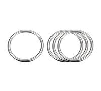 sourcing map 304 Acier Inox Joint Torique, 4pcs 60mm(2.36") Externe Diamètre 5mm Épaisseur Polyvalent Métal Soudé Joints Toriques Rond Anneaux