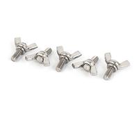 sourcing map 304 boulon aile acier inoxydable fixation vis papillon M5 x 10mm 5pcs