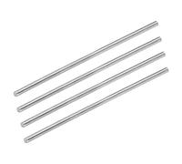 sourcing map 304 Inox Acier Rond Tiges, 3mm x 100mm Solide Arbre Tiges pour DIY Artisanat Modèle Voiture Hélicoptère Avion, Paquet de 4
