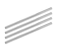 sourcing map 304 Inox Acier Rond Tiges, 4mm x 100mm Solide Arbre Tiges pour DIY Artisanat Modèle Voiture Hélicoptère Avion, Paquet de 4