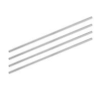 sourcing map 304 Inox Acier Rond Tiges, 4mm x 200mm Solide Arbre Tiges pour DIY Artisanat Modèle Voiture Hélicoptère Avion, Paquet de 4