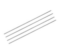 sourcing map 304 Inox Acier Rond Tiges, 4mm x 300mm Solide Arbre Tiges pour DIY Artisanat Modèle Voiture Hélicoptère Avion, Paquet de 4