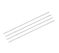 sourcing map 304 Inox Acier Rond Tiges, 4mm x 400mm Solide Arbre Tiges pour DIY Artisanat Modèle Voiture Hélicoptère Avion, Paquet de 4