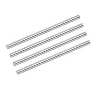sourcing map 304 Inox Acier Rond Tiges, 5mm x 100mm Solide Arbre Tiges pour DIY Artisanat Modèle Voiture Hélicoptère Avion, Paquet de 4
