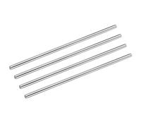 sourcing map 304 Inox Acier Rond Tiges, 6mm x 200mm Solide Arbre Tiges pour DIY Artisanat Modèle Voiture Hélicoptère Avion, Paquet de 4