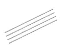 sourcing map 304 Inox Acier Rond Tiges, 6mm x 400mm Solide Arbre Tiges pour DIY Artisanat Modèle Voiture Hélicoptère Avion, Paquet de 4